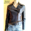 Leather jacket for women, model chiodo NICKY