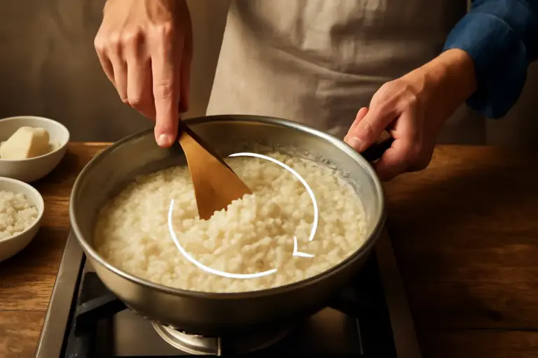 Come si manteca correttamente un risotto? Il movimento che fa la differenza sulla texture