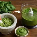 Pesto genovese originale: i 2 passaggi che assicurano colore brillante e aroma intenso